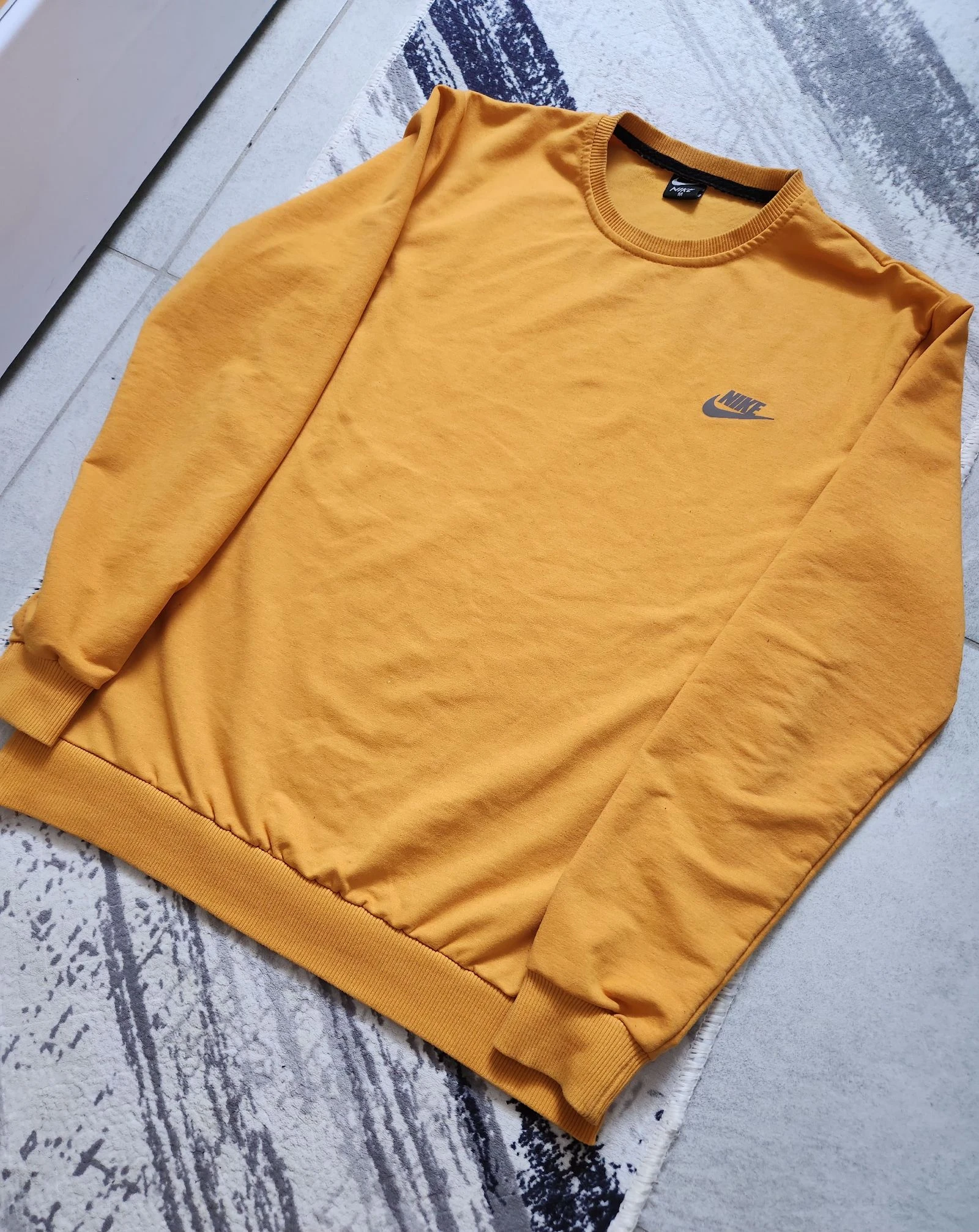 Moletom Nike Mostarda Masculino Tamanho S / Suéter Gola Redonda Vintage Streetwear – photo 2